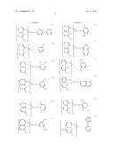 MATERIAL FOR ORGANIC ELECTROLUMINESCENCE DEVICE AND ELECTROLUMINESCENCE DEVICE EMPLOYING THE SAME diagram and image