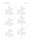 MATERIAL FOR ORGANIC ELECTROLUMINESCENCE DEVICE AND ELECTROLUMINESCENCE DEVICE EMPLOYING THE SAME diagram and image