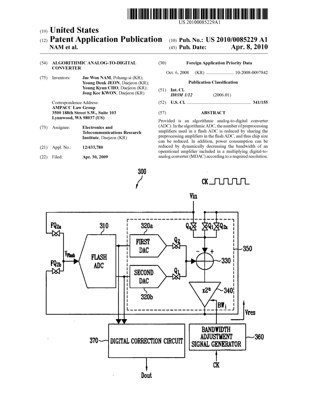 ALGORITHMIC ANALOG-TO-DIGITAL CONVERTER - diagram, schematic, and image 01