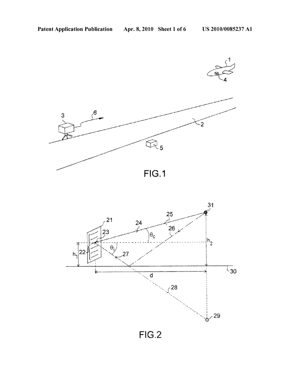 DEVICE AND METHOD FOR LOCATING A MOBILE APPROACHING A SURFACE REFLECTING ELECTROMAGNETIC WAVES - diagram, schematic, and image 02