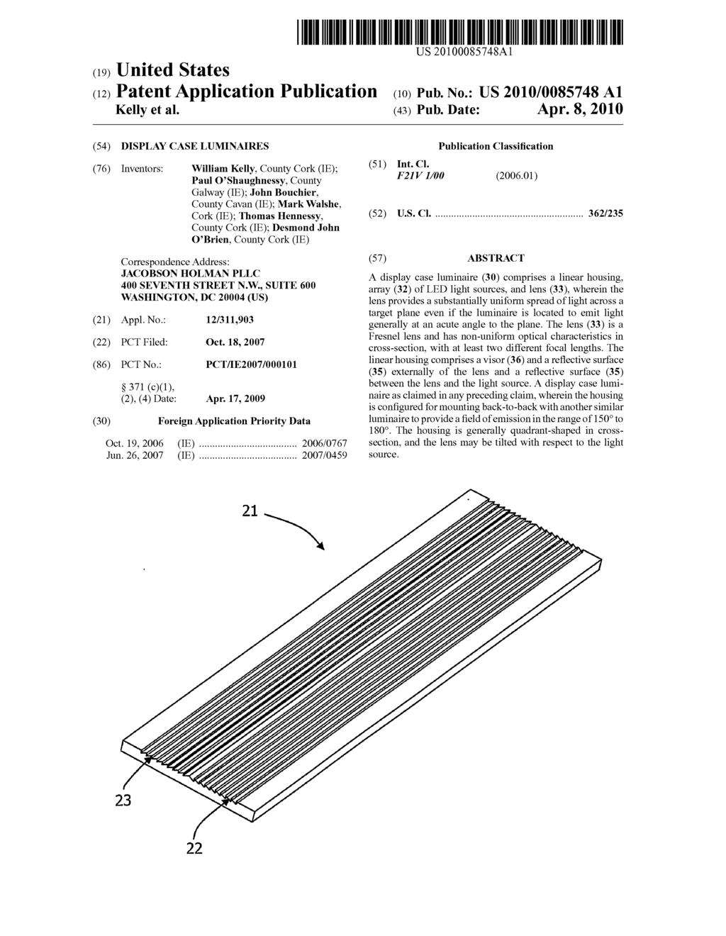 DISPLAY CASE LUMINAIRES - diagram, schematic, and image 01