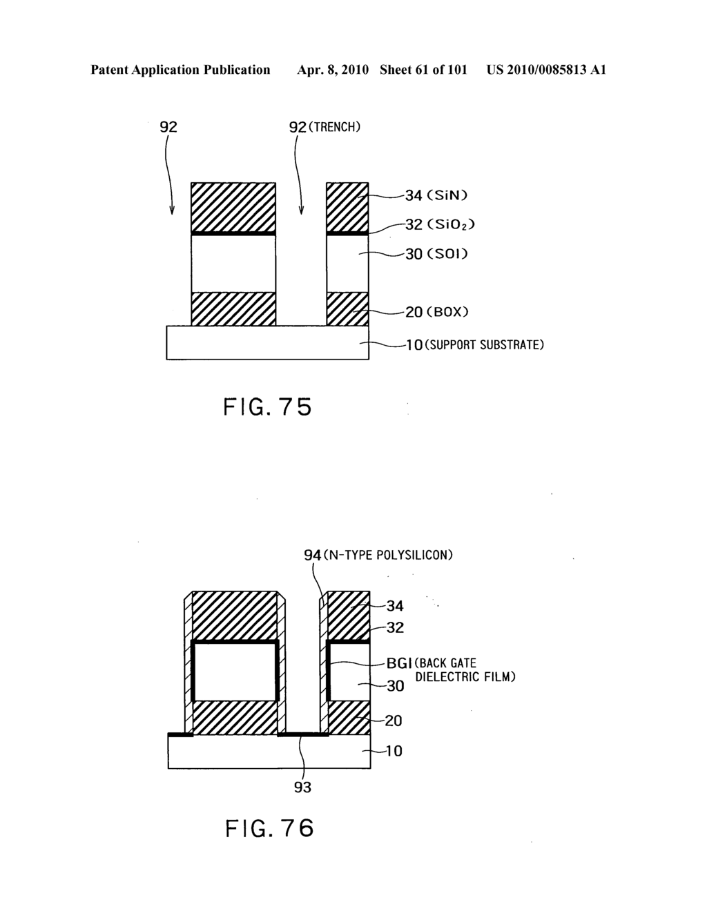 METHOD OF DRIVING A SEMICONDUCTOR MEMORY DEVICE AND A SEMICONDUCTOR MEMORY DEVICE - diagram, schematic, and image 62