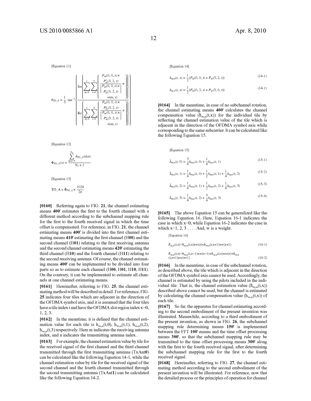 APPARATUS AND METHOD FOR ESTIMATING CHANNEL IN MIMO SYSTEM BASED OFDM/OFDMA - diagram, schematic, and image 34