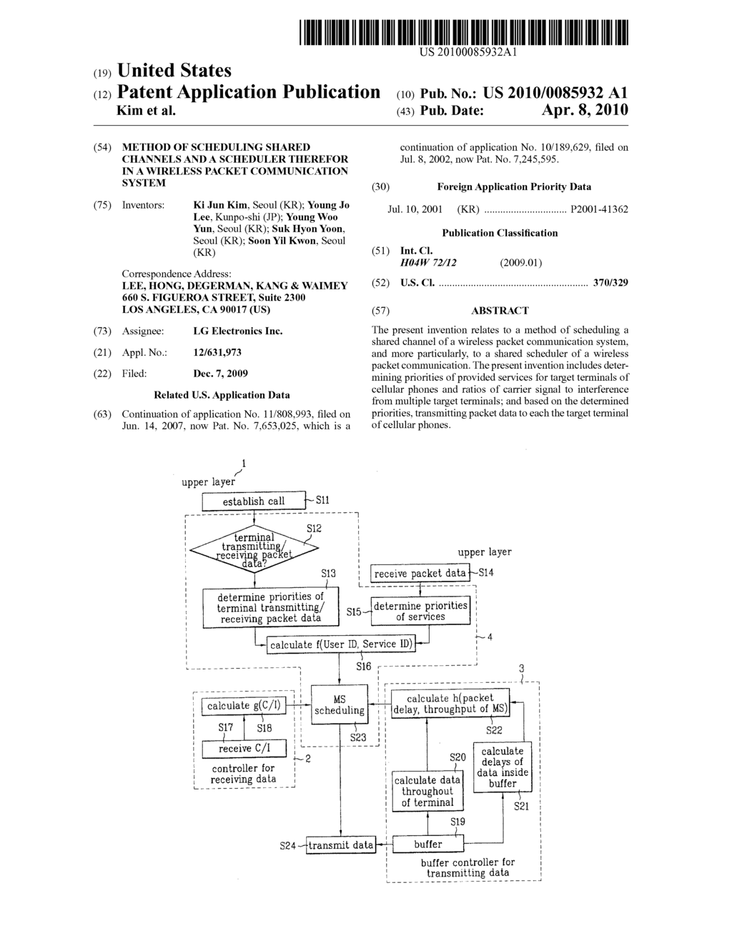 METHOD OF SCHEDULING SHARED CHANNELS AND A SCHEDULER THEREFOR IN A WIRELESS PACKET COMMUNICATION SYSTEM - diagram, schematic, and image 01