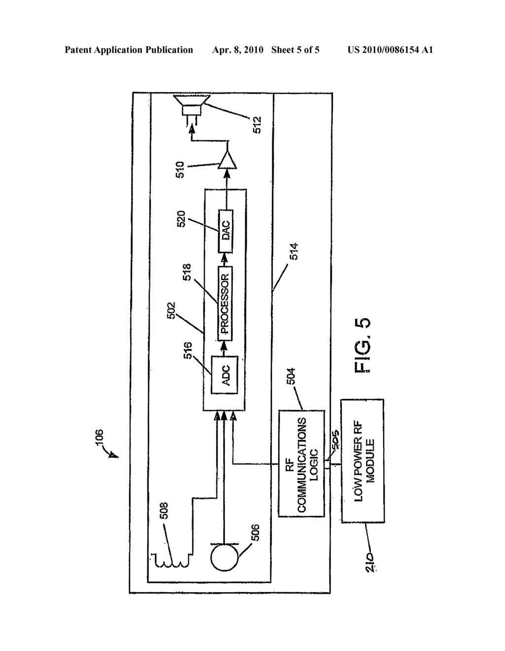 Hearing Assistive System With Low Power Interface - diagram, schematic, and image 06