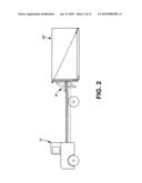 Container transfer system for uploading and downloading mating container relative to a transport vehicle diagram and image