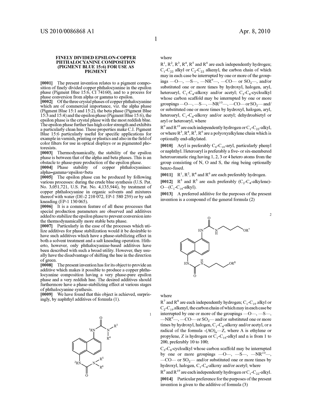 Finely Divided Epsilon-Copper Phthalocyanine Composition (Pigment Blue 15:6) For Use As Pigment - diagram, schematic, and image 02