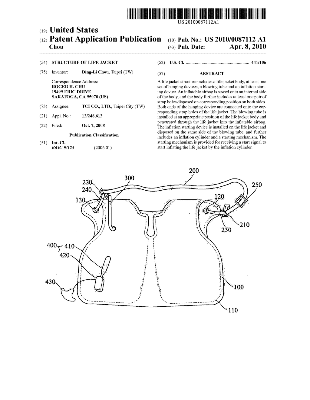 STRUCTURE OF LIFE JACKET - diagram, schematic, and image 01