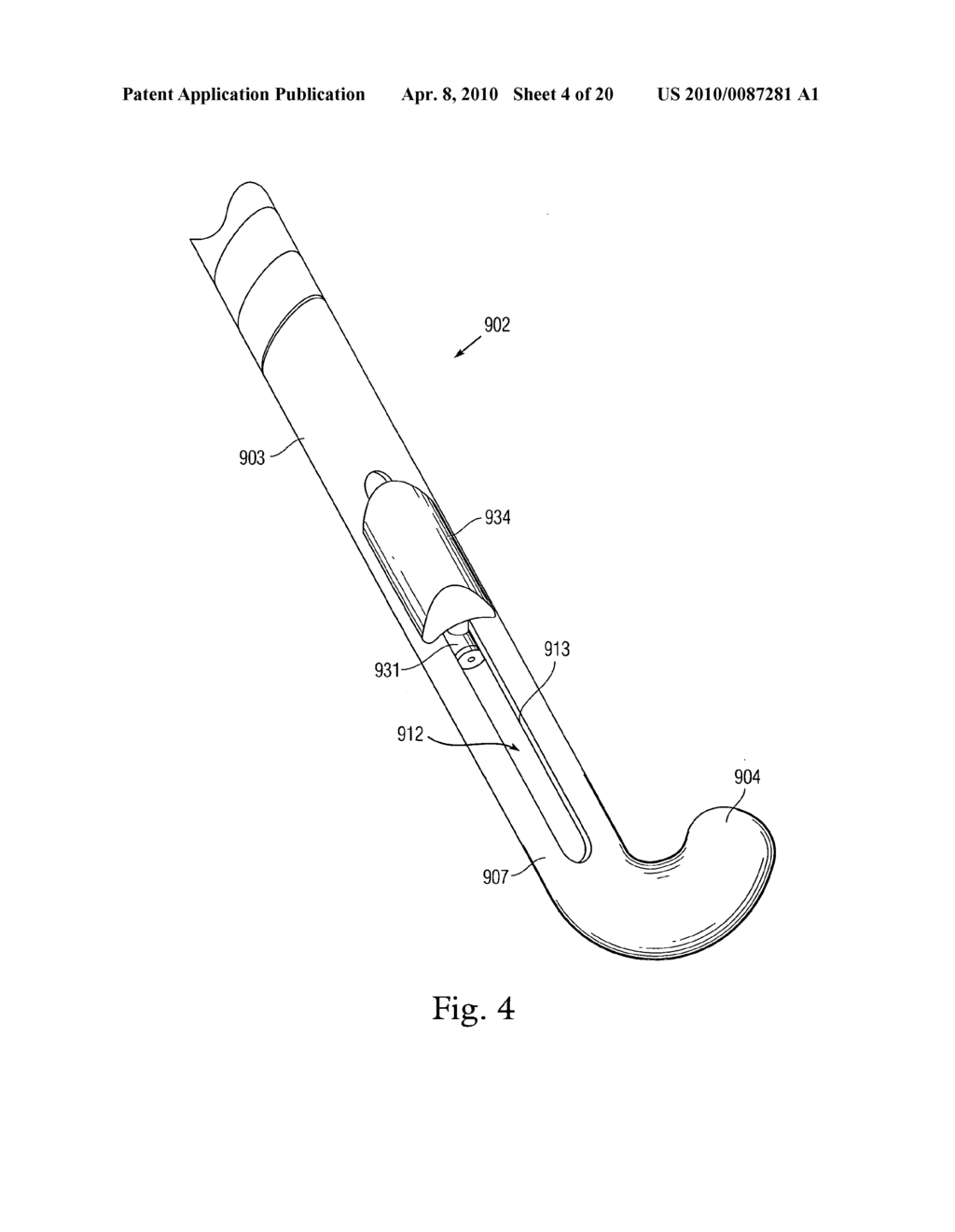 Adjustable weighted field hockey stick - diagram, schematic, and image 05