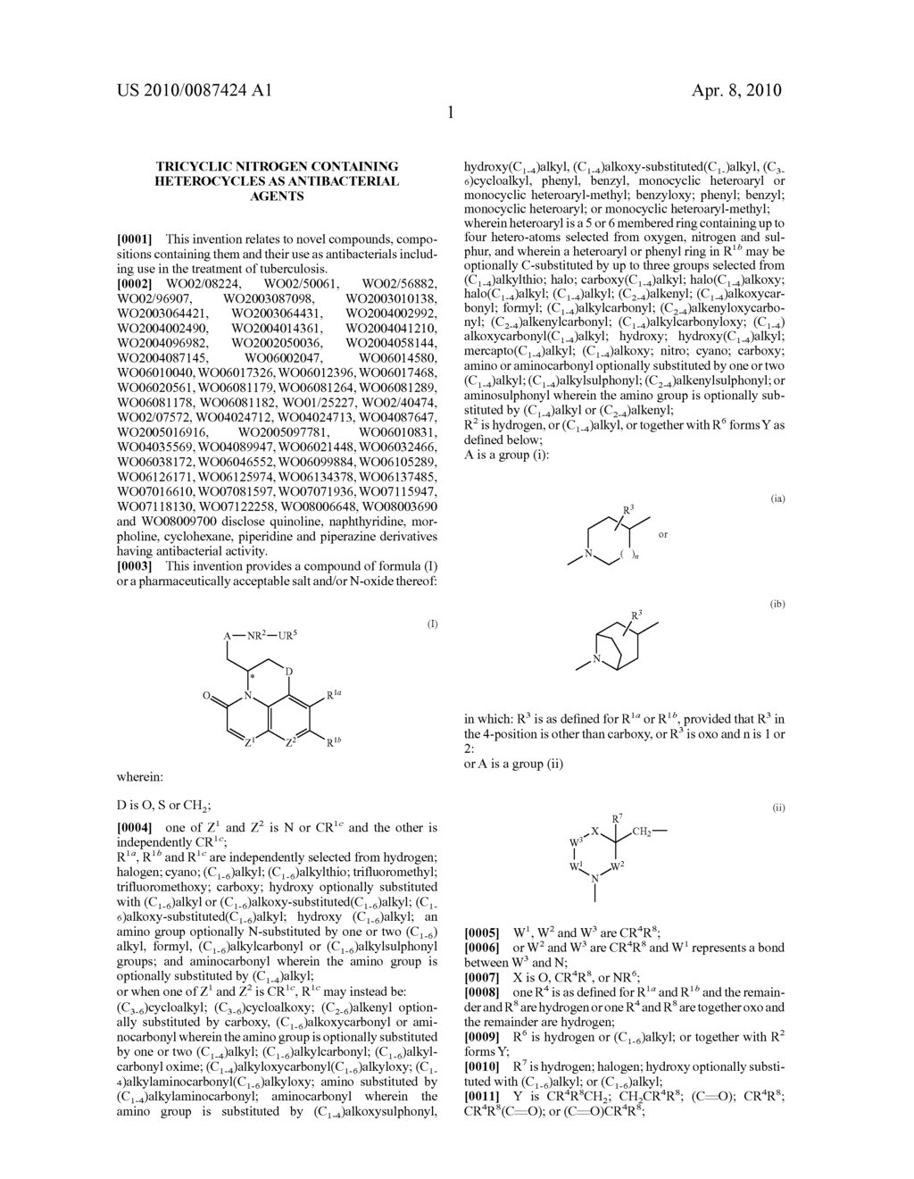 TRICYCLIC NITROGEN CONTAINING HETEROCYCLES AS ANTIBACTERIAL AGENTS - diagram, schematic, and image 02