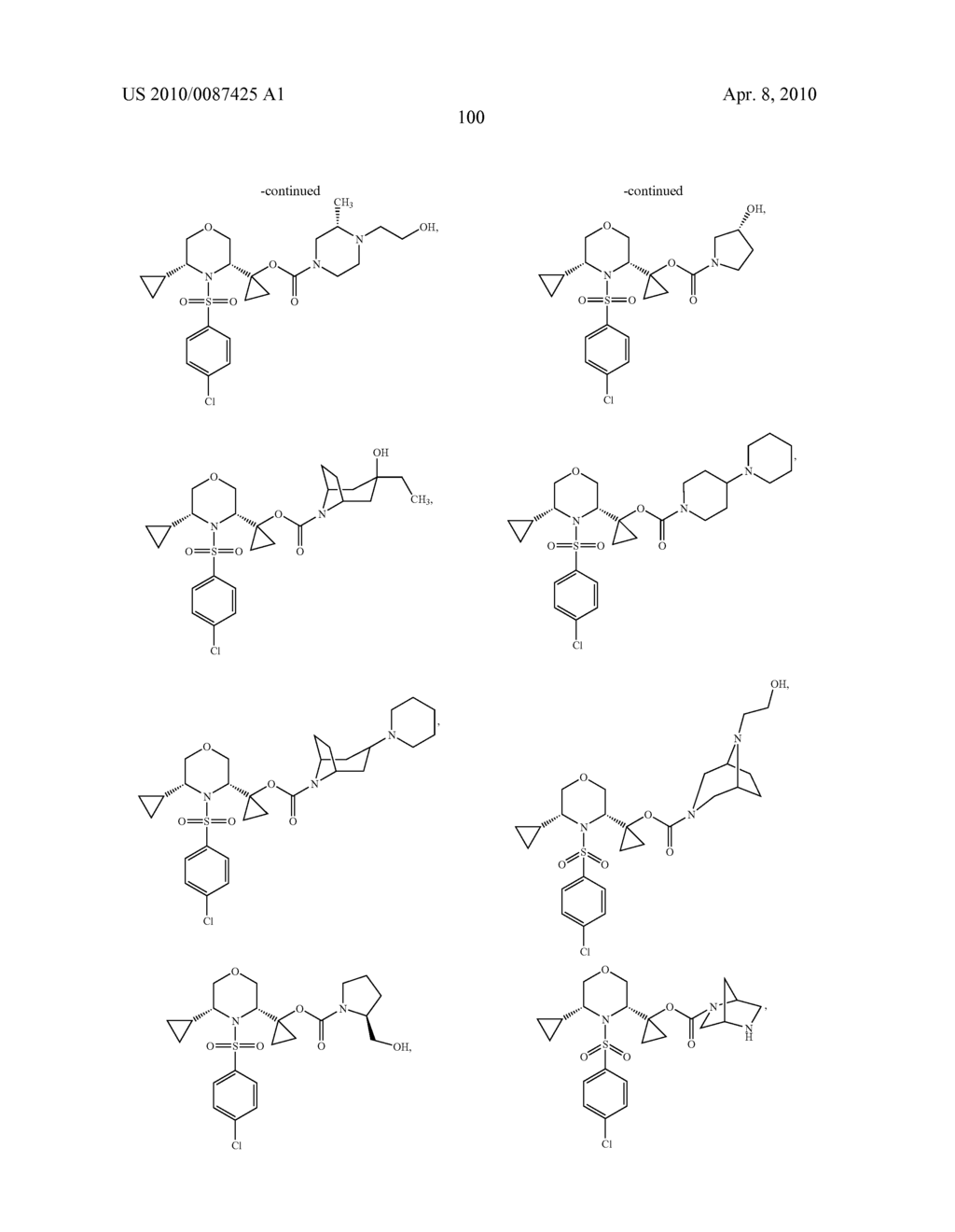 Substituted N-Arylsulfonylheterocyclic Amines As Gamma-Secretase Inhibitors - diagram, schematic, and image 101