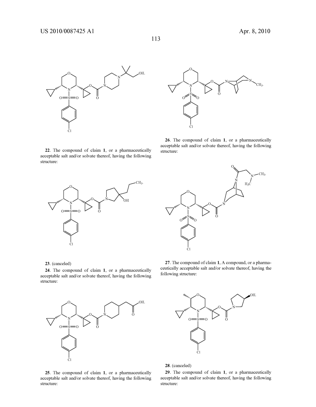 Substituted N-Arylsulfonylheterocyclic Amines As Gamma-Secretase Inhibitors - diagram, schematic, and image 114