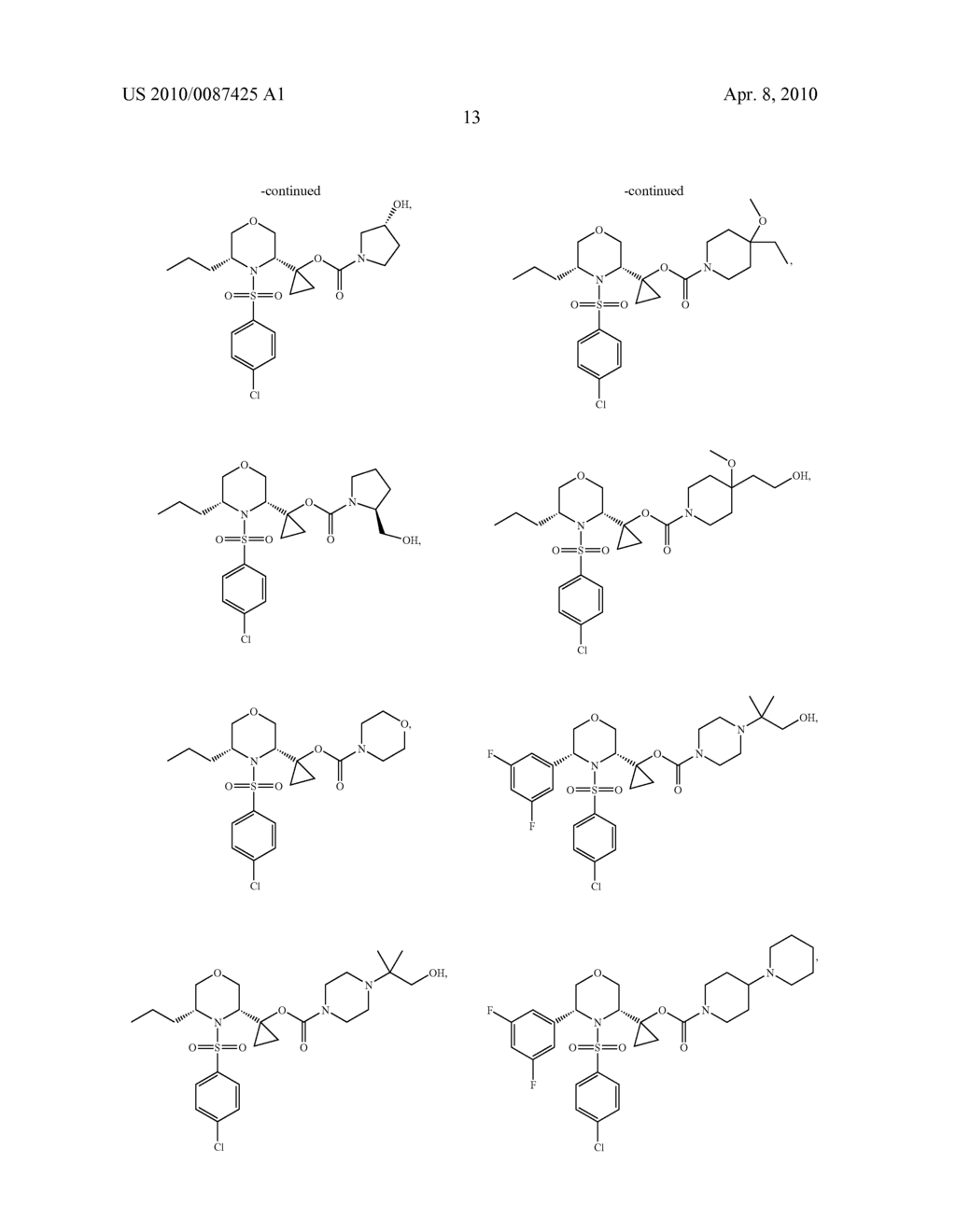 Substituted N-Arylsulfonylheterocyclic Amines As Gamma-Secretase Inhibitors - diagram, schematic, and image 14