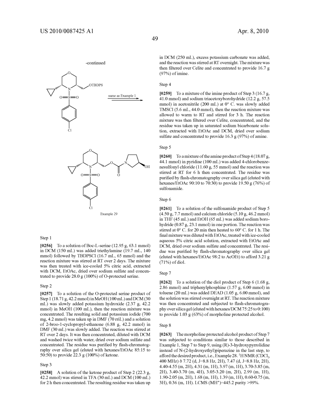 Substituted N-Arylsulfonylheterocyclic Amines As Gamma-Secretase Inhibitors - diagram, schematic, and image 50