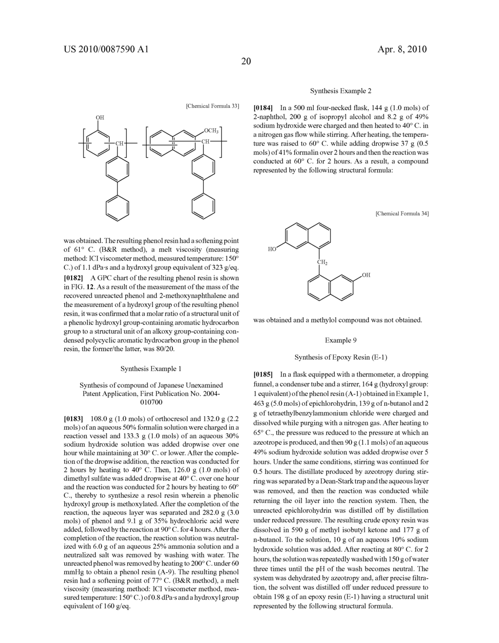 EPOXY RESIN COMPOSITION AND CURED ARTICLE THEREOF, SEMICONDUCTOR ENCAPSULATION MATERIAL, NOVEL PHENOL RESIN, AND NOVEL EPOXY RESIN - diagram, schematic, and image 37