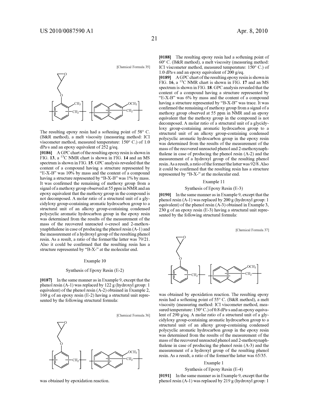 EPOXY RESIN COMPOSITION AND CURED ARTICLE THEREOF, SEMICONDUCTOR ENCAPSULATION MATERIAL, NOVEL PHENOL RESIN, AND NOVEL EPOXY RESIN - diagram, schematic, and image 38