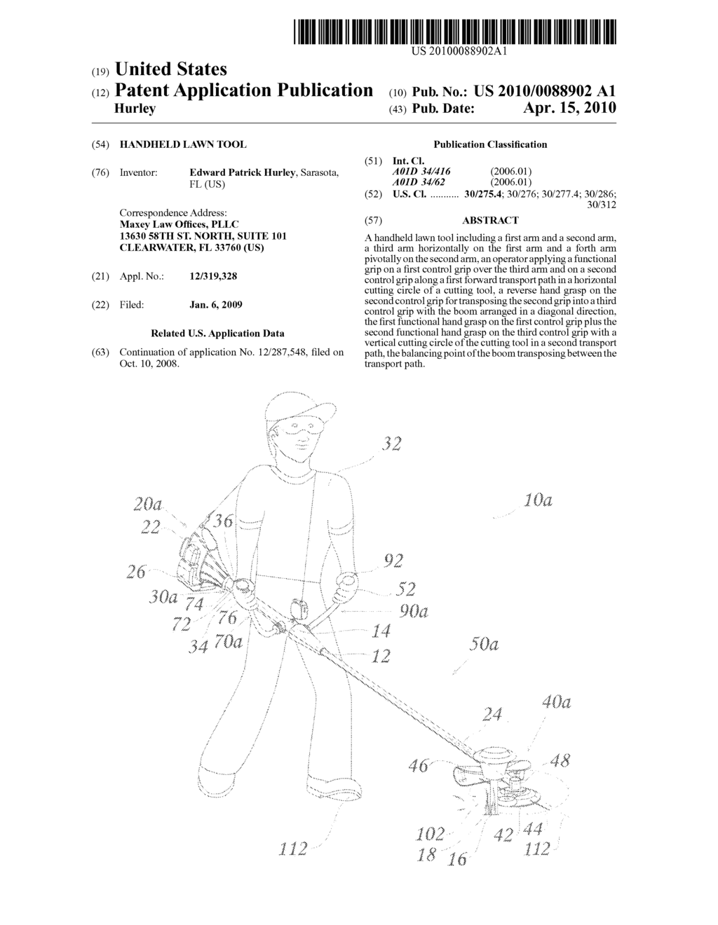 Handheld lawn tool - diagram, schematic, and image 01