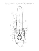 CHAIN SAW EQUIPPED WITH A DEVICE FOR ADJUSTING THE TIGHTNESS OF THE CUTTING CHAIN diagram and image