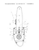 CHAIN SAW EQUIPPED WITH A DEVICE FOR ADJUSTING THE TIGHTNESS OF THE CUTTING CHAIN diagram and image