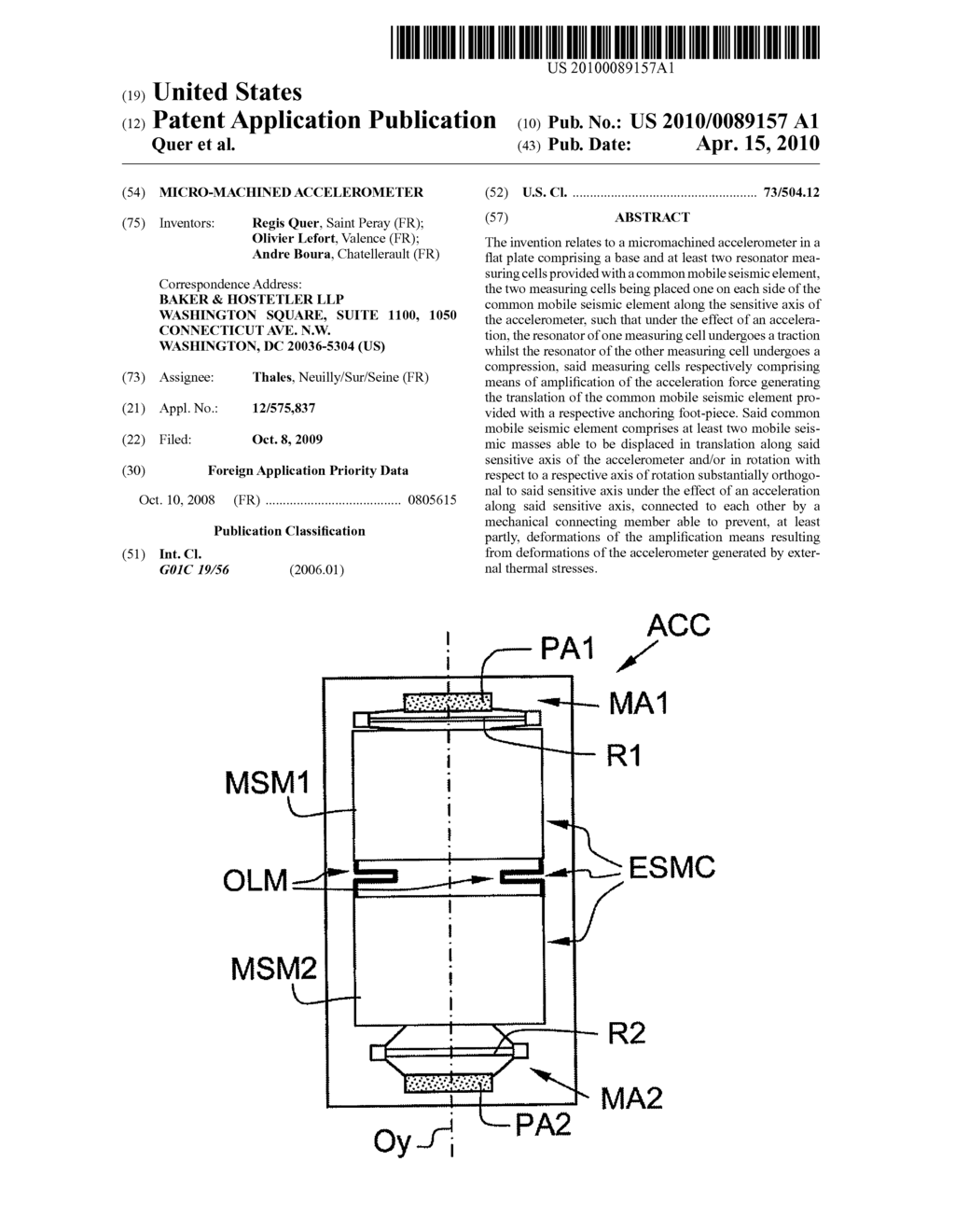 Micro-Machined Accelerometer - diagram, schematic, and image 01