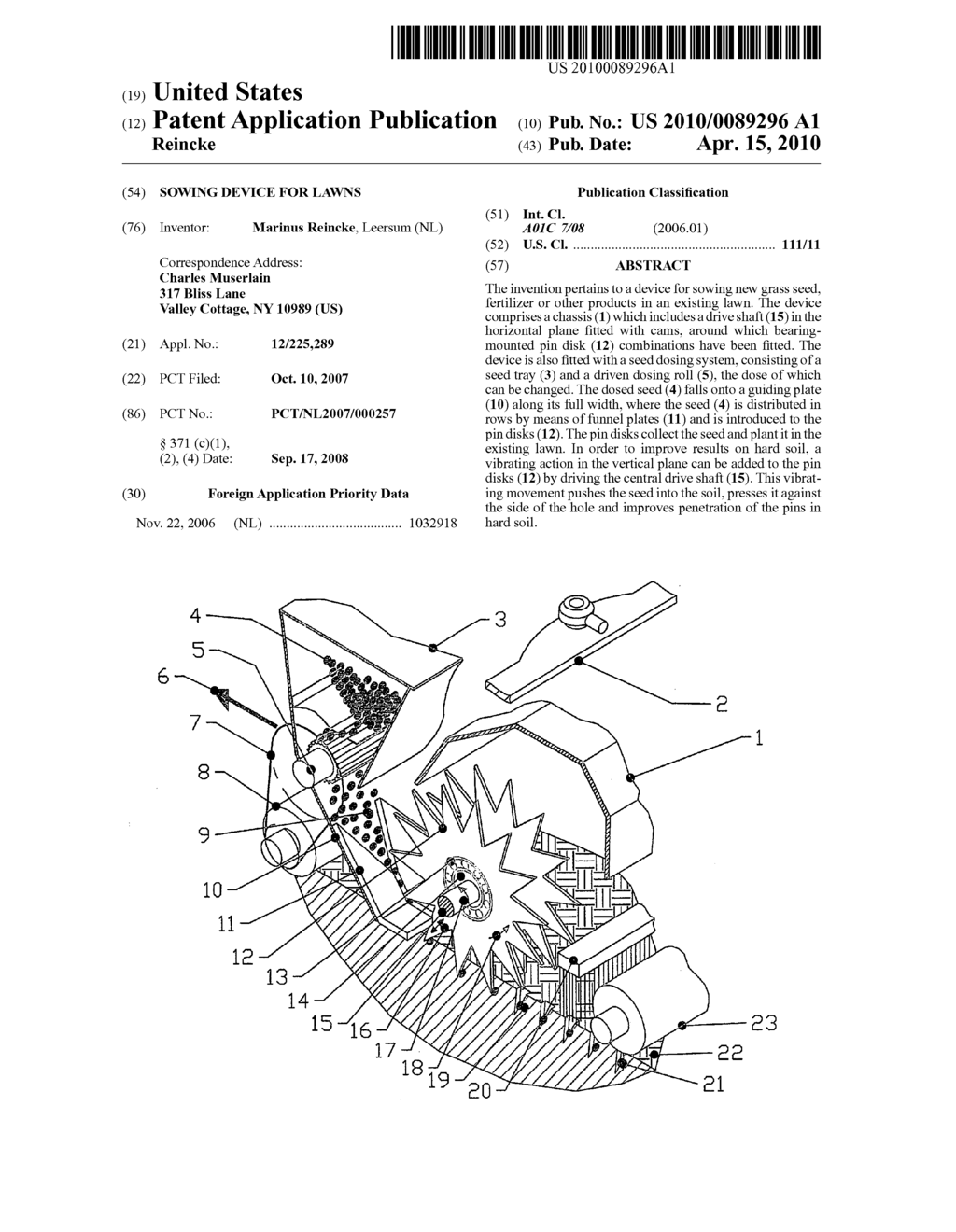 Sowing Device For Lawns - diagram, schematic, and image 01