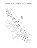 BOW PRESS WITH SYNCHRONOUSLY SCREW DRIVEN/PIVOTING OUTER BOW LIMB SUPPORT ARMS AND MOUNTED IN FREE SLIDING FASHION UPON A SUPPORT RAIL diagram and image