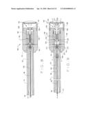 REMOVABLE AUTOMATIC INSERTION DEVICE WITH SEGMENTED DRAINAGE SHAFT diagram and image