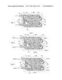 Heat absorbing or dissipating device with multi-pipe reversely transported temperature difference fluids diagram and image