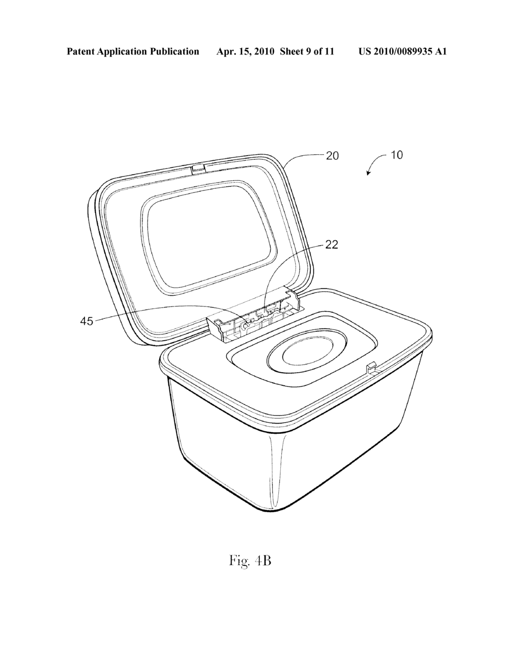 CONTAINER HAVING A LID THAT IS OPENABLE UPON APPLICATION OF A DOWNWARD FORCE - diagram, schematic, and image 10