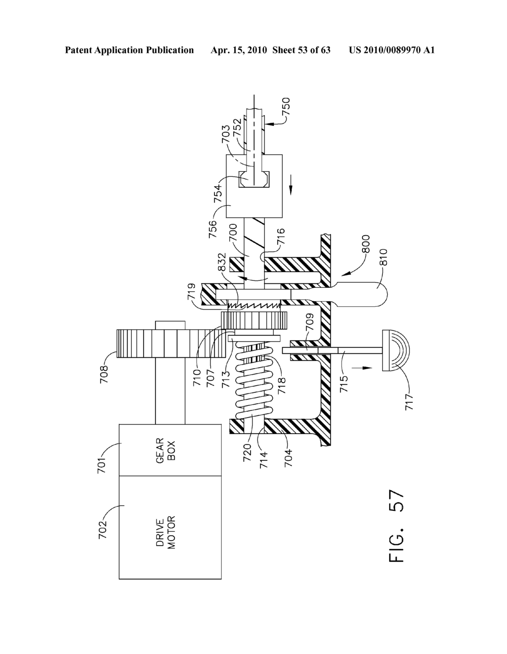 POWERED SURGICAL CUTTING AND STAPLING APPARATUS WITH MANUALLY RETRACTABLE FIRING SYSTEM - diagram, schematic, and image 54