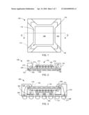 MULTI-CHIP PACKAGE SYSTEM INCORPORATING AN INTERNAL STACKING MODULE WITH SUPPORT PROTRUSIONS diagram and image