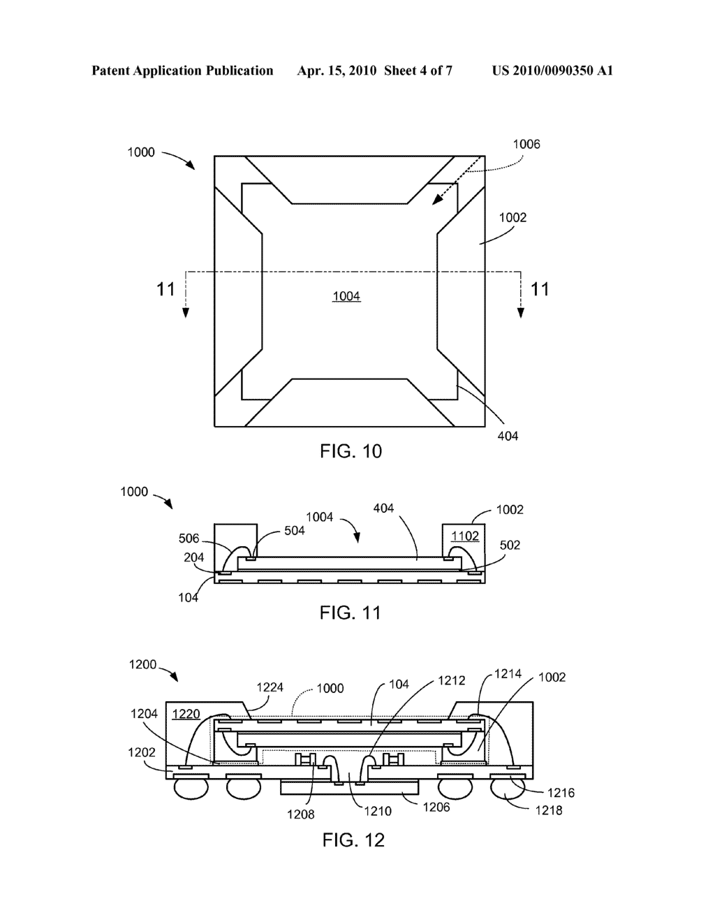 MULTI-CHIP PACKAGE SYSTEM INCORPORATING AN INTERNAL STACKING MODULE WITH SUPPORT PROTRUSIONS - diagram, schematic, and image 05