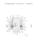 MAGNETIC FLUID SEAL WITH CENTERING OF BEARING AND SHAFT BY COMPRESSIBLE MEMBER diagram and image