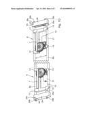 DEVICE AND SYSTEM FOR CONTROLLING THE MOVEMENT OF A FURNITURE PART, MOUNTING FIXTURE FOR SAID DEVICE AND PIECE OF FURNITURE diagram and image