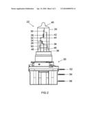 Dipping Cap Comprising A Filament diagram and image