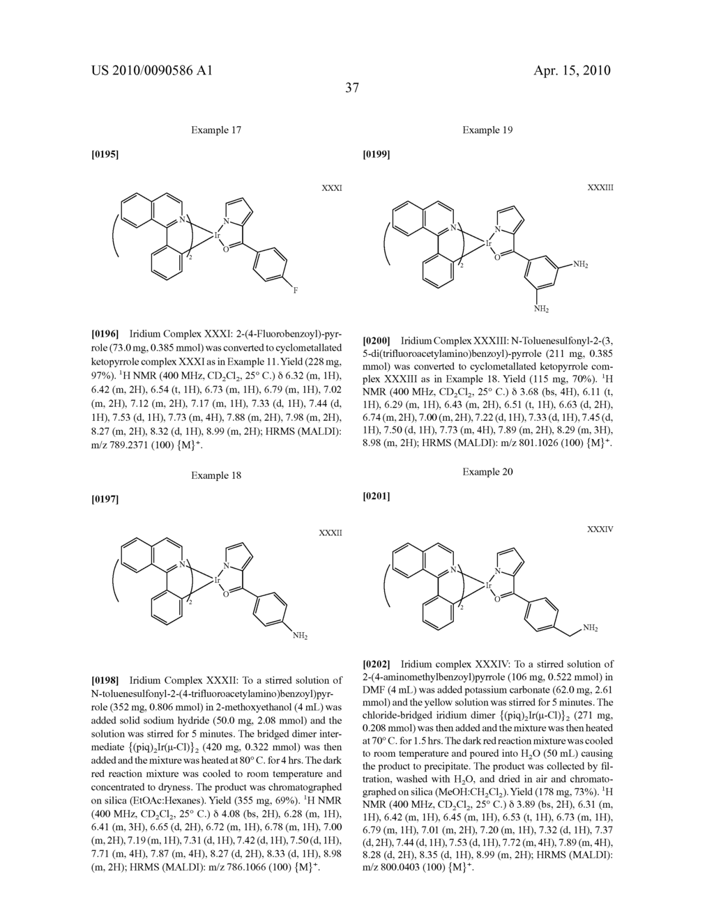 ELECTRONIC DEVICES COMPRISING ORGANIC IRIDIUM COMPOSITIONS - diagram, schematic, and image 53