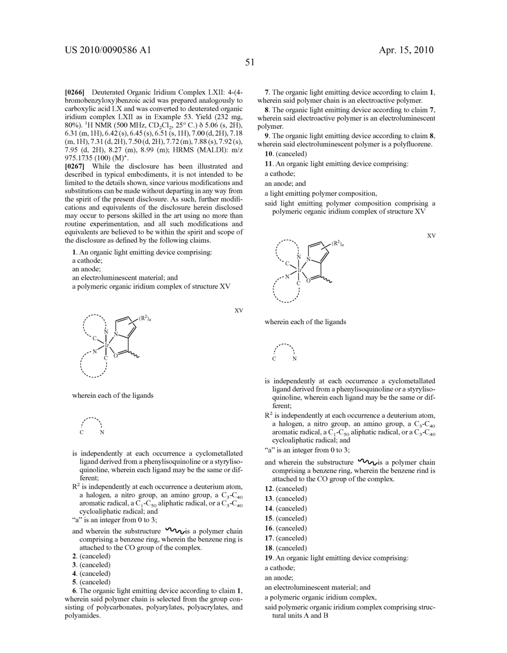 ELECTRONIC DEVICES COMPRISING ORGANIC IRIDIUM COMPOSITIONS - diagram, schematic, and image 67