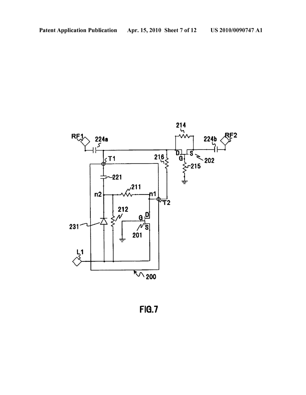 HIGH-FREQUENCY SWITCH CIRCUIT - diagram, schematic, and image 08