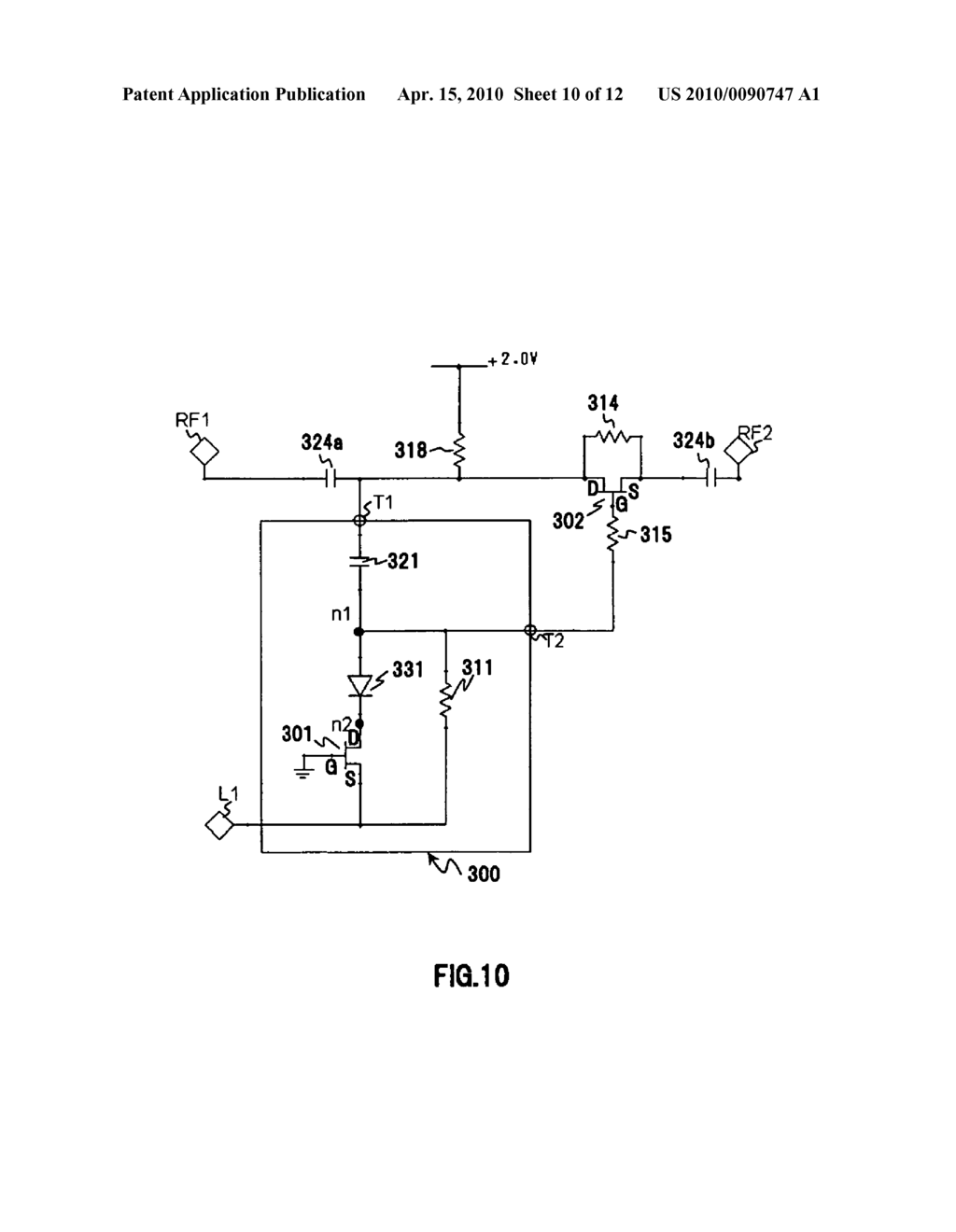 HIGH-FREQUENCY SWITCH CIRCUIT - diagram, schematic, and image 11