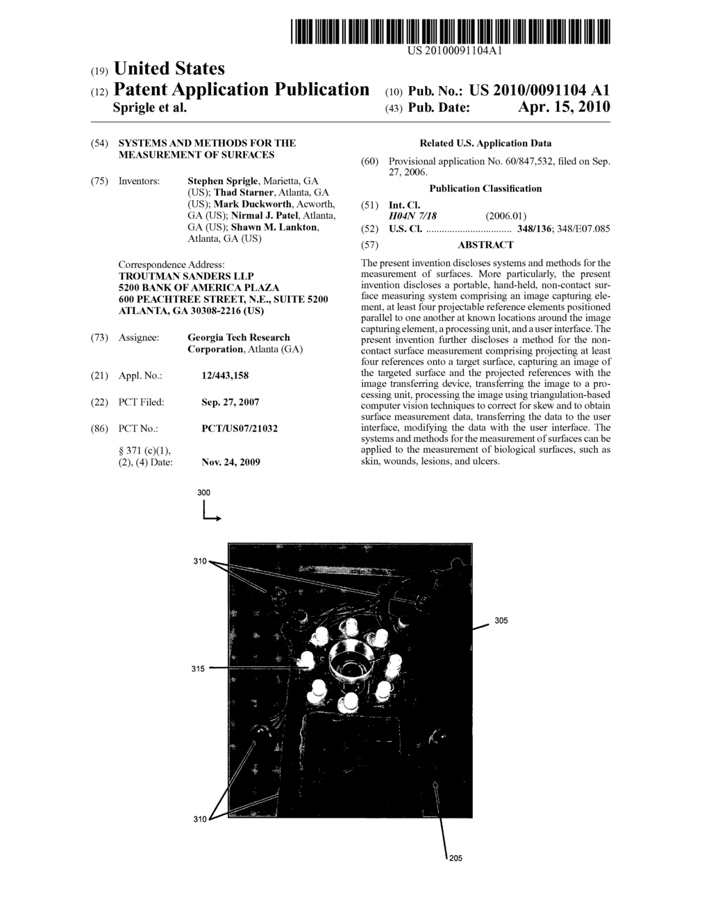 SYSTEMS AND METHODS FOR THE MEASUREMENT OF SURFACES - diagram, schematic, and image 01