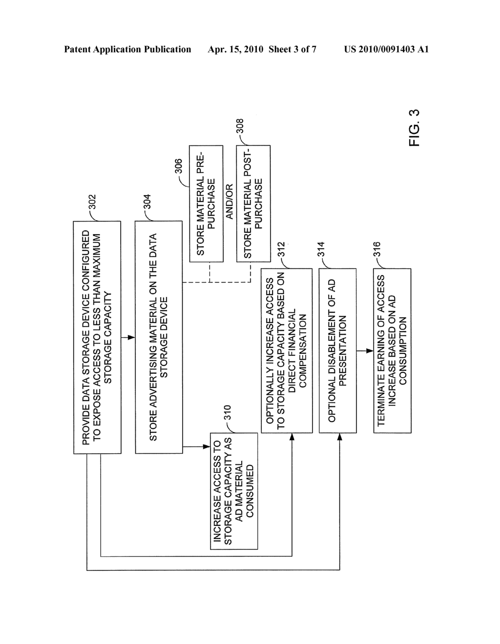 DATA STORAGE DEVICE WITH MAXIMUM CAPACITY INCREASABLE THROUGH CONSUMPTION OF ADVERTISEMENT MATERIAL - diagram, schematic, and image 04