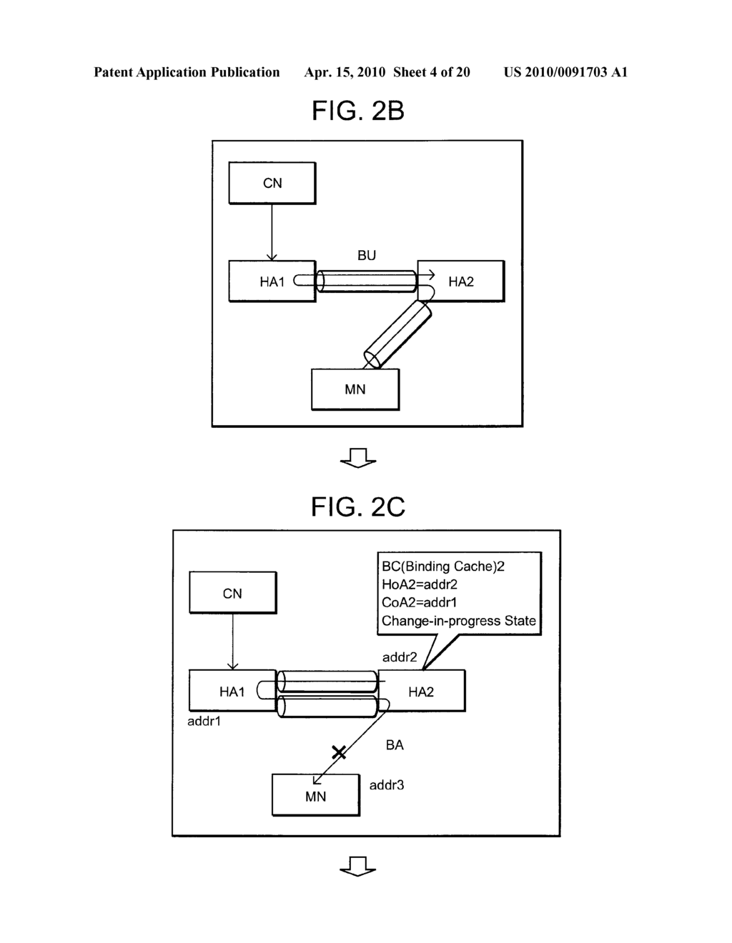 BINDING UPDATE METHOD, MOBILE TERMINAL, HOME AGENT, AND BINDING UPDATE SYSTEM - diagram, schematic, and image 05