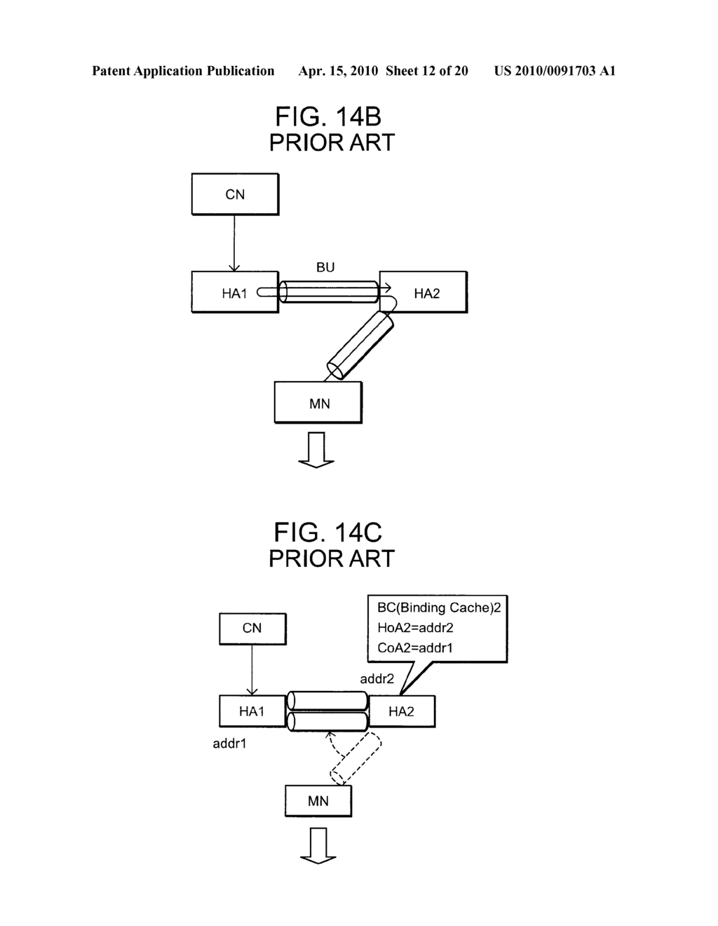 BINDING UPDATE METHOD, MOBILE TERMINAL, HOME AGENT, AND BINDING UPDATE SYSTEM - diagram, schematic, and image 13