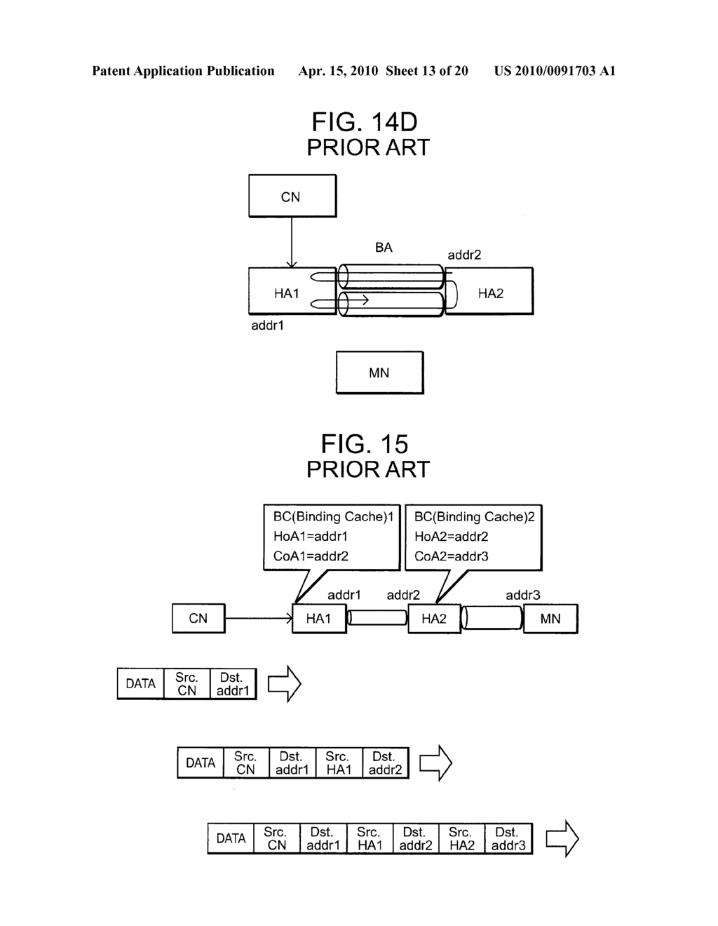 BINDING UPDATE METHOD, MOBILE TERMINAL, HOME AGENT, AND BINDING UPDATE SYSTEM - diagram, schematic, and image 14