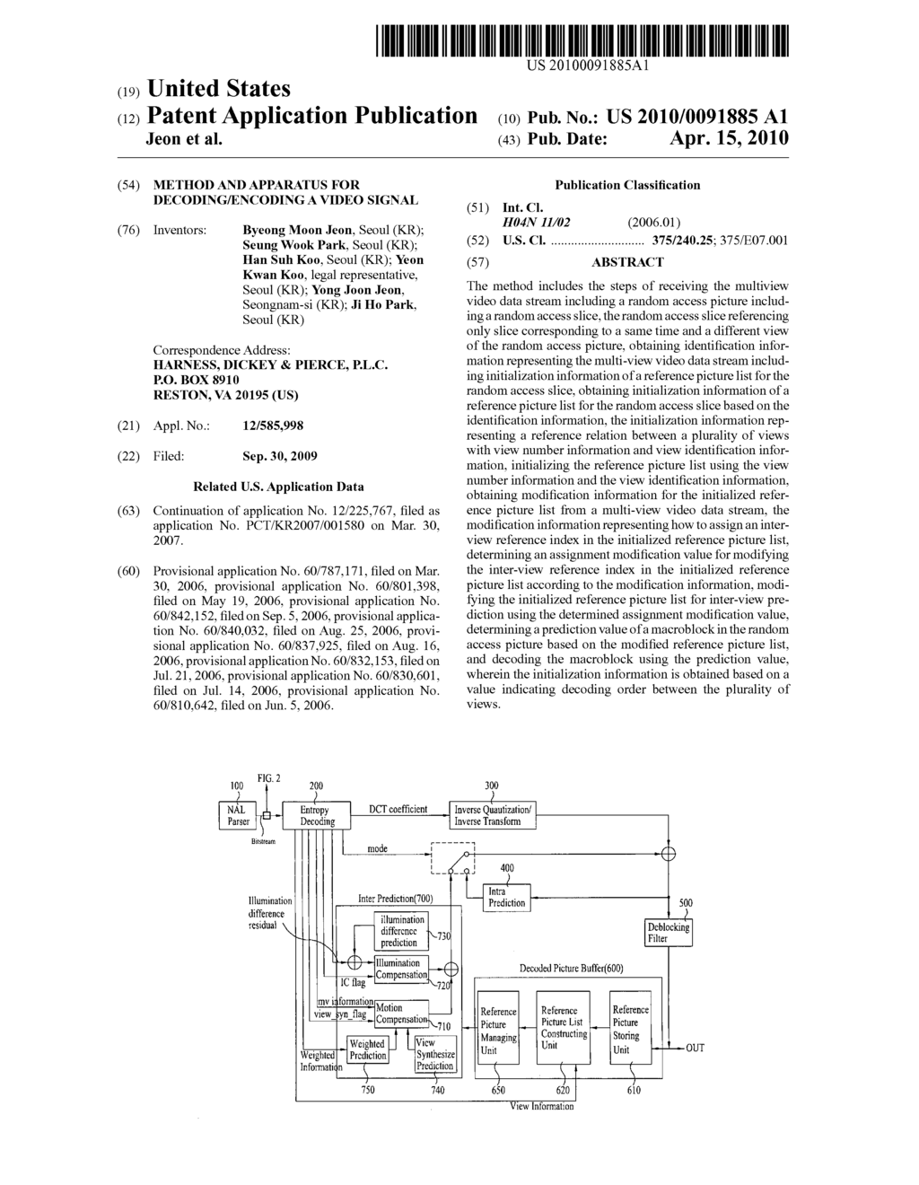 Method and apparatus for decoding/encoding a video signal - diagram, schematic, and image 01