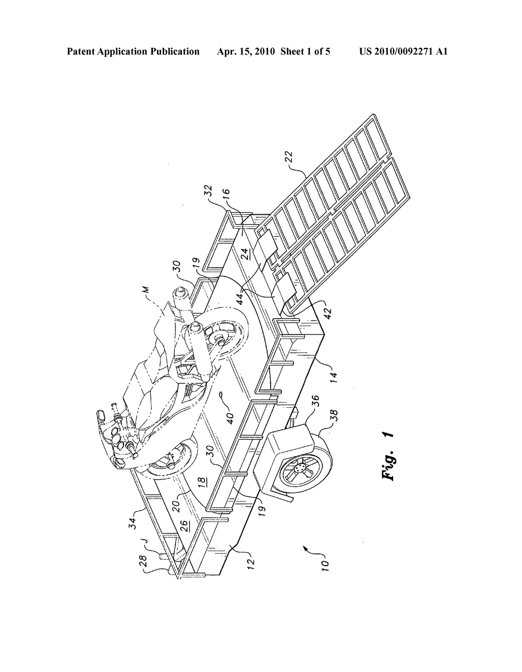 Revolving trailer for motorcycles - diagram, schematic, and image 02