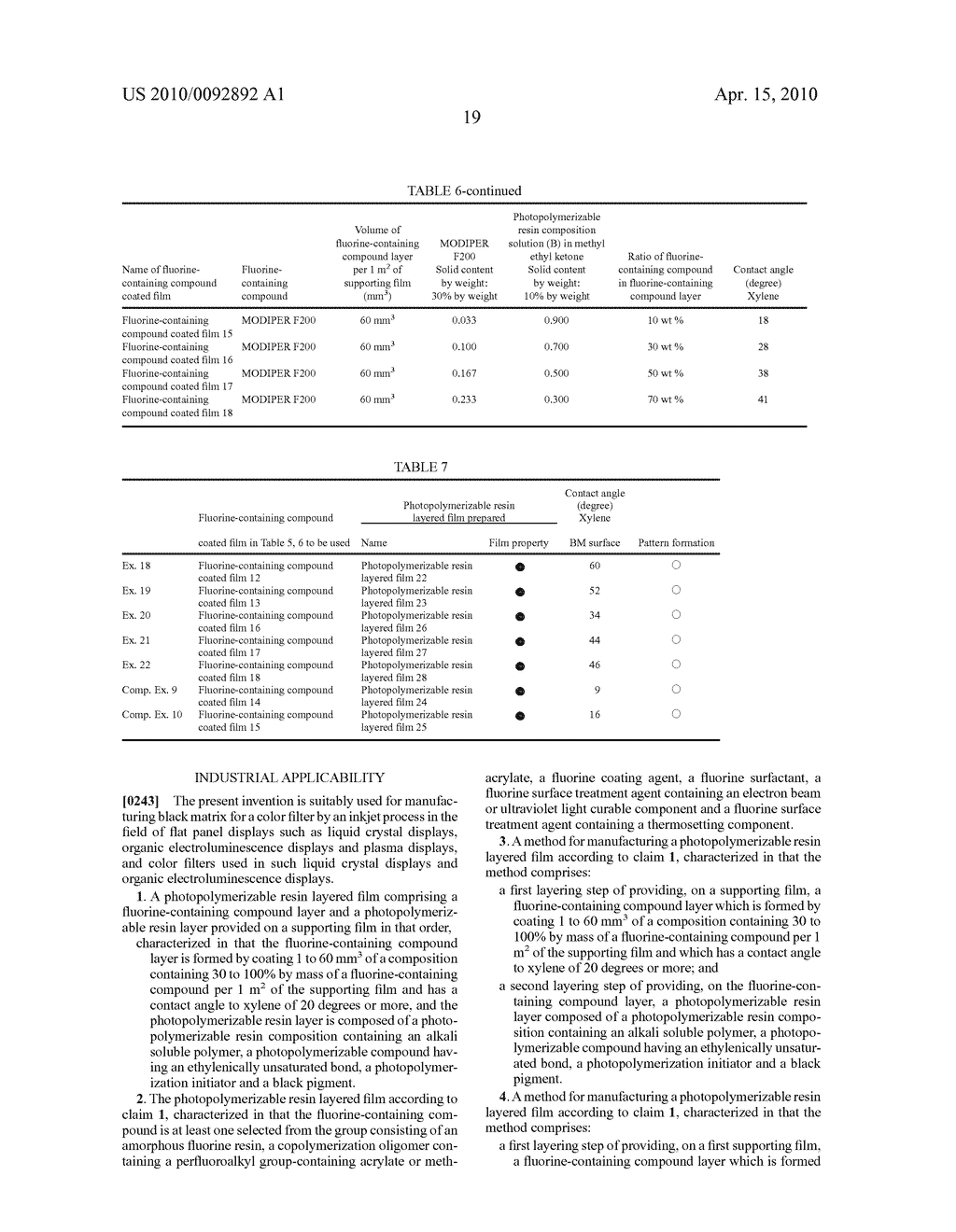 PHOTOPOLYMERIZED RESIN LAMINATE AND METHOD FOR MANUFACTURING BOARD HAVING BLACK MATRIX PATTERN - diagram, schematic, and image 21