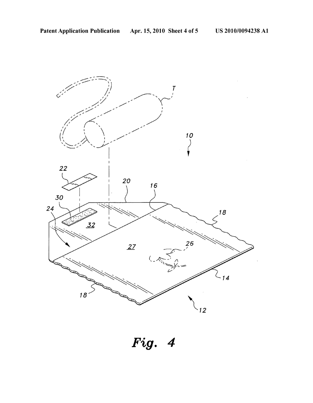 Biodegradable tampon disposal bag - diagram, schematic, and image 05