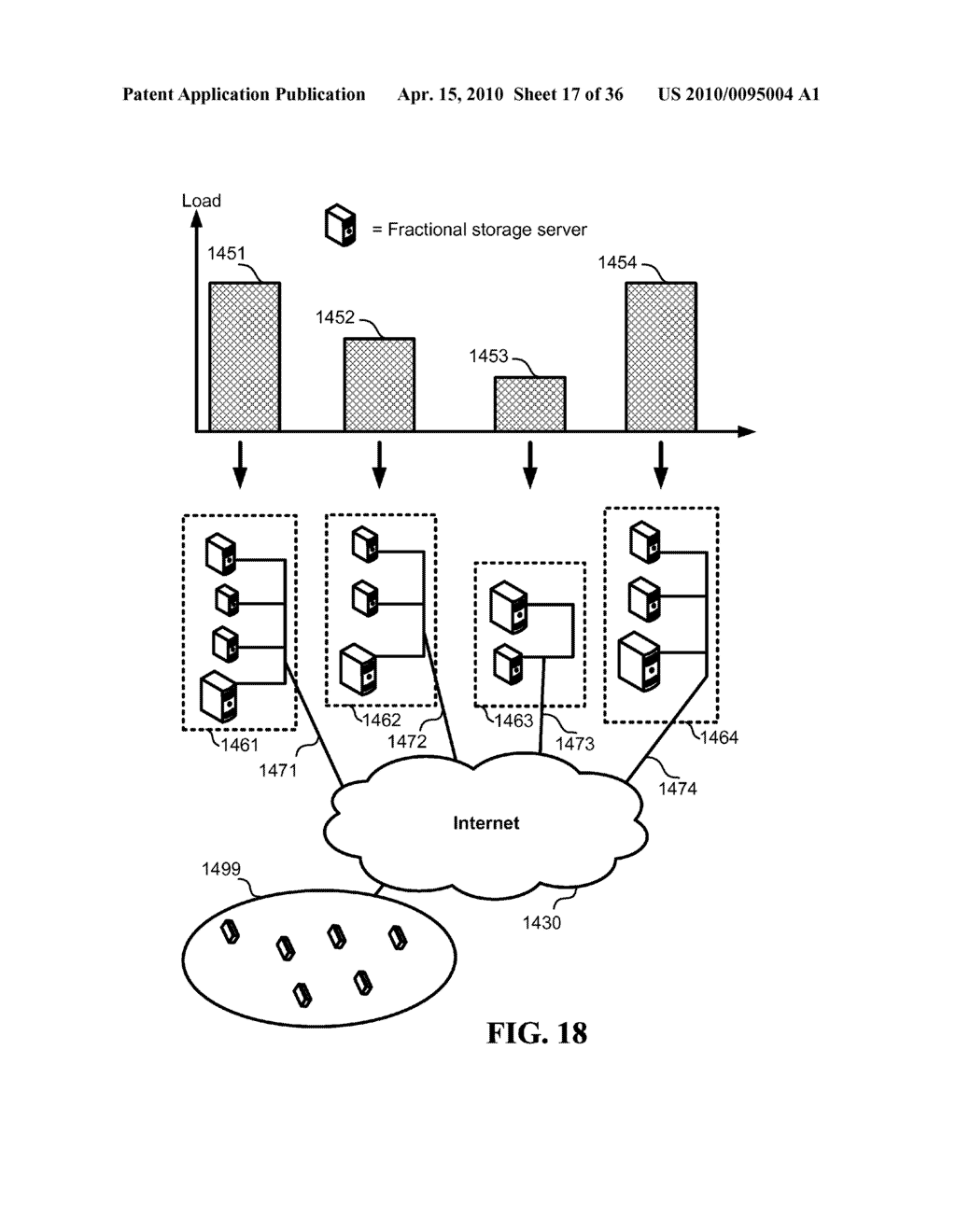 Balancing a distributed system by replacing overloaded servers - diagram, schematic, and image 18