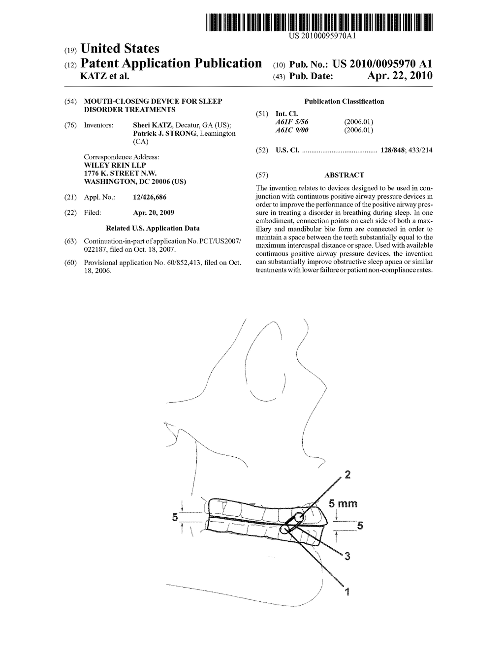 Mouth-Closing Device for Sleep Disorder Treatments - diagram, schematic, and image 01